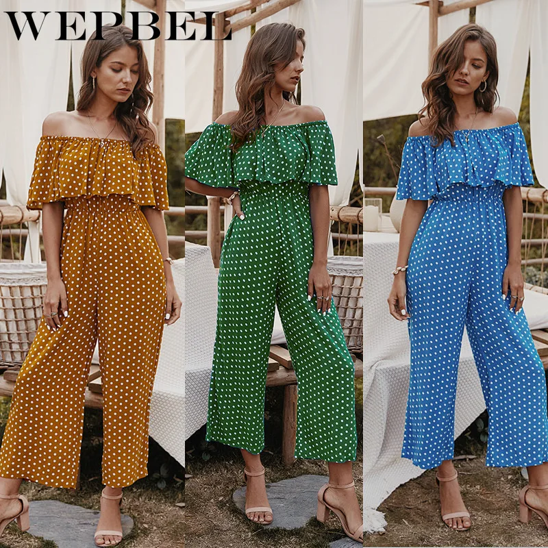 Женский Летний комбинезон с широкими штанинами эластичный комбинезон-бандо