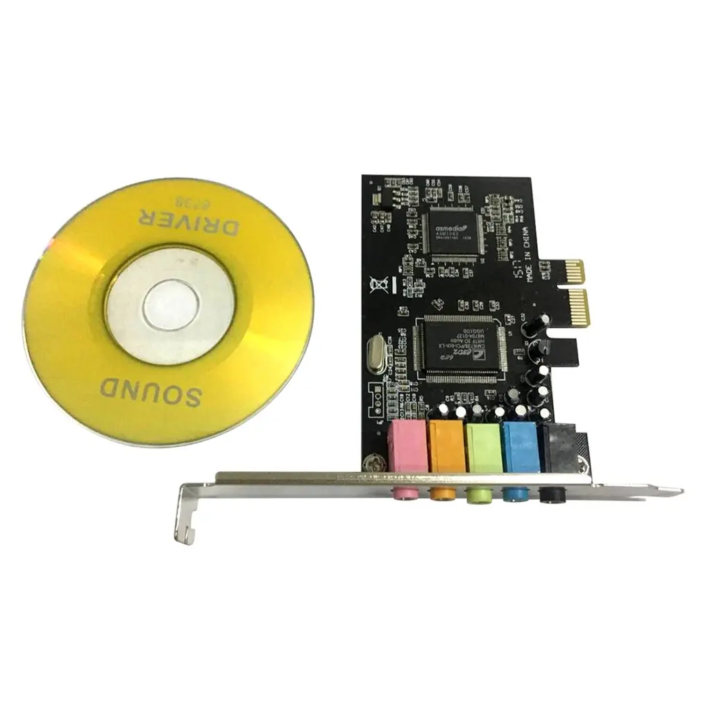 PCI-E PCI Express 6 Каналов 5 1 CMI8738 Аудио Звуковая карта ПК компьютер совместимый для Windows