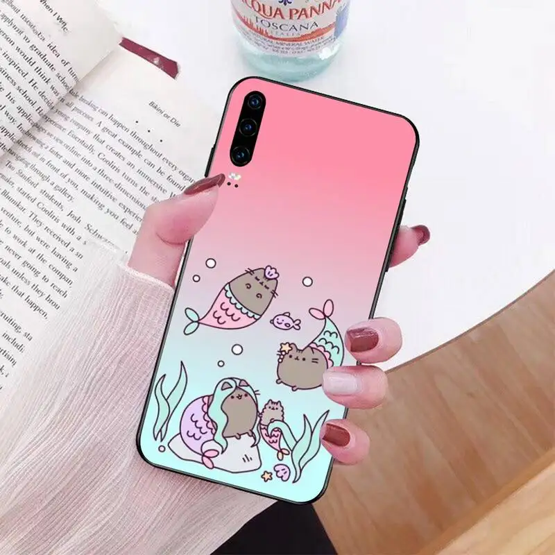NBDRUICAI суши Кот черный ТПУ мягкий чехол для телефона Huawei P30 P20 lite Mate 20 Pro P Smart 2019 prime |