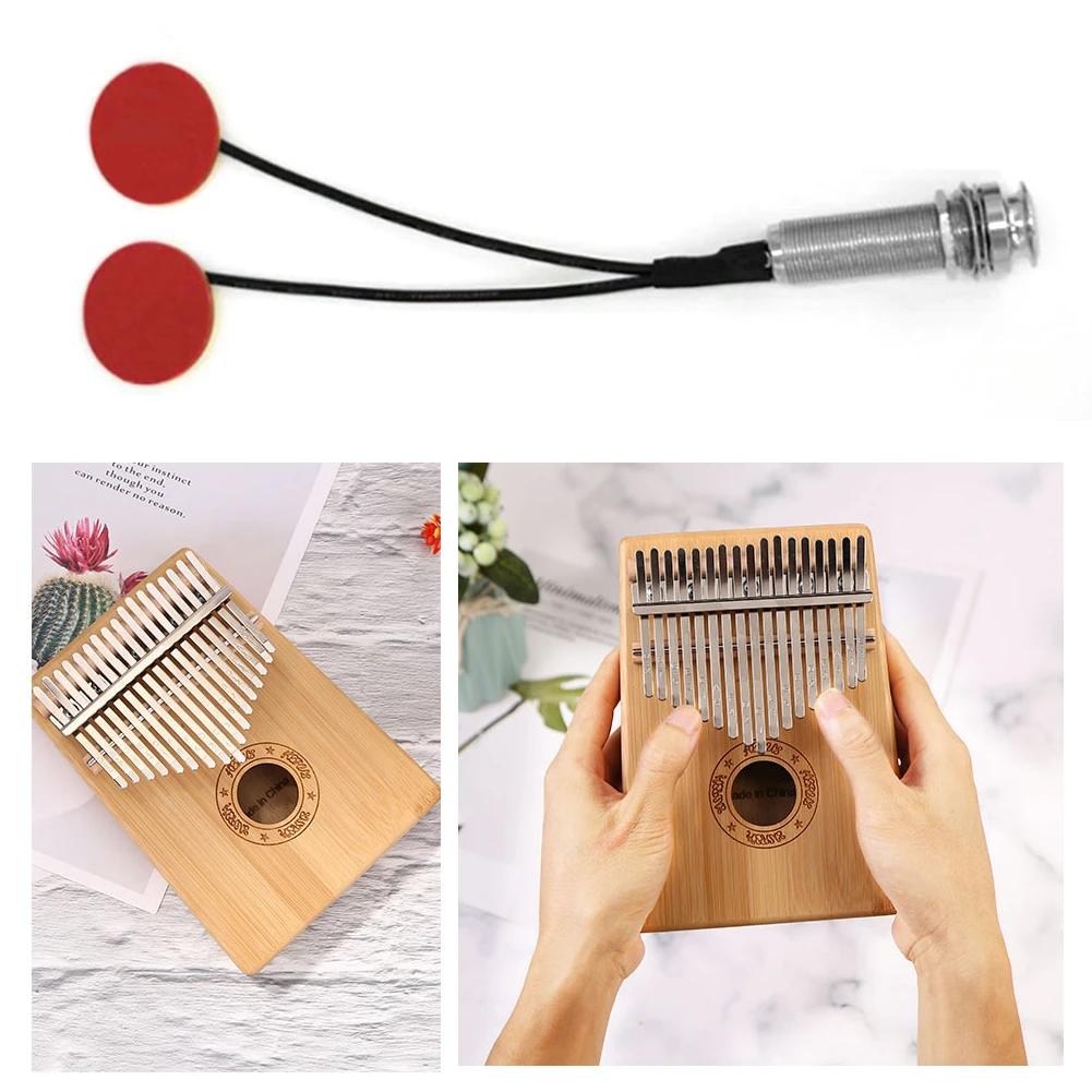 

Double Patch Pick-up Kalimba Piezo 6.35mm Pickup Musical Instrument Thumb Piano Lightweight Portable Music Elements
