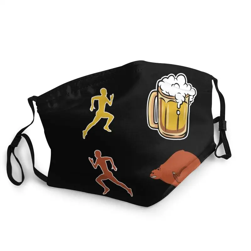 

Funny Beer Bear Mask Unisex Adult Anti Haze Dust Mask Protection Respirator Washable Mouth Muffle