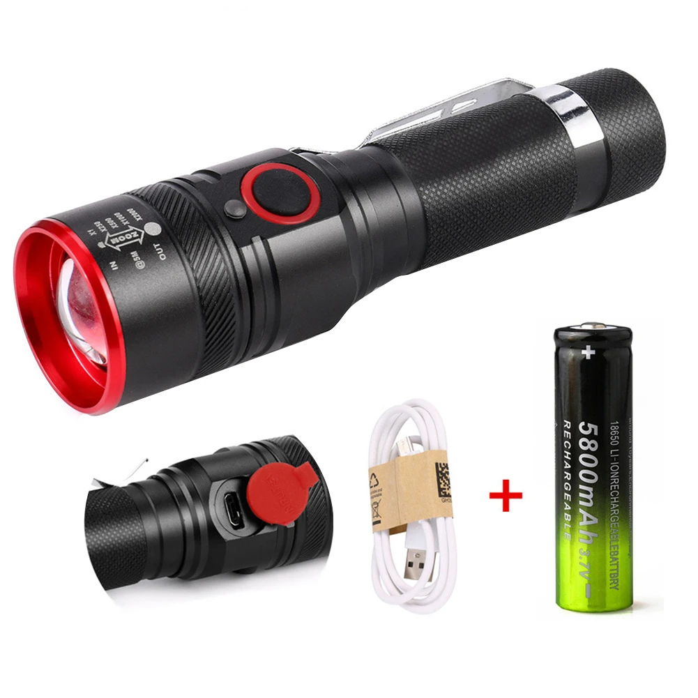 

Портативный Миниатюрный Водонепроницаемый светодиодный фонафонарь зарядкой от USB