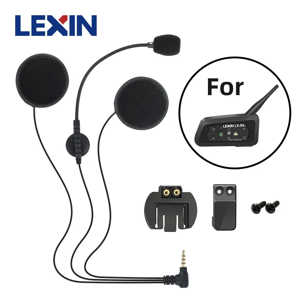Lexin мотоциклетные гарнитура и Клип Комплект Аксессуары для LX R6 Bluetooth Шлем