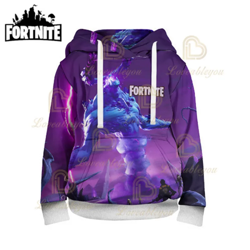 

3D Print Hoodie Sweatshirt Fortnite Jacket Kids Hero Battle Royale Streetwear Boys Girls Harajuku Cartoon Tops Teen Clothes