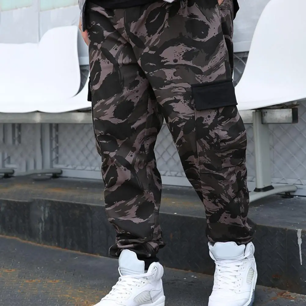 

Mens Cargo Pants Elastic Military Male Trousers Cargo Pants Camouflage Overall Ankle banded Men Sweatpants Hip Pop Streetwear