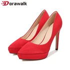 Шелковые атласные туфли на высоком каблуке 12 см, женские туфли на платформе, модель для шоу вечерние НКИ, клуба, свадьбы, унисекс, большие размеры 46