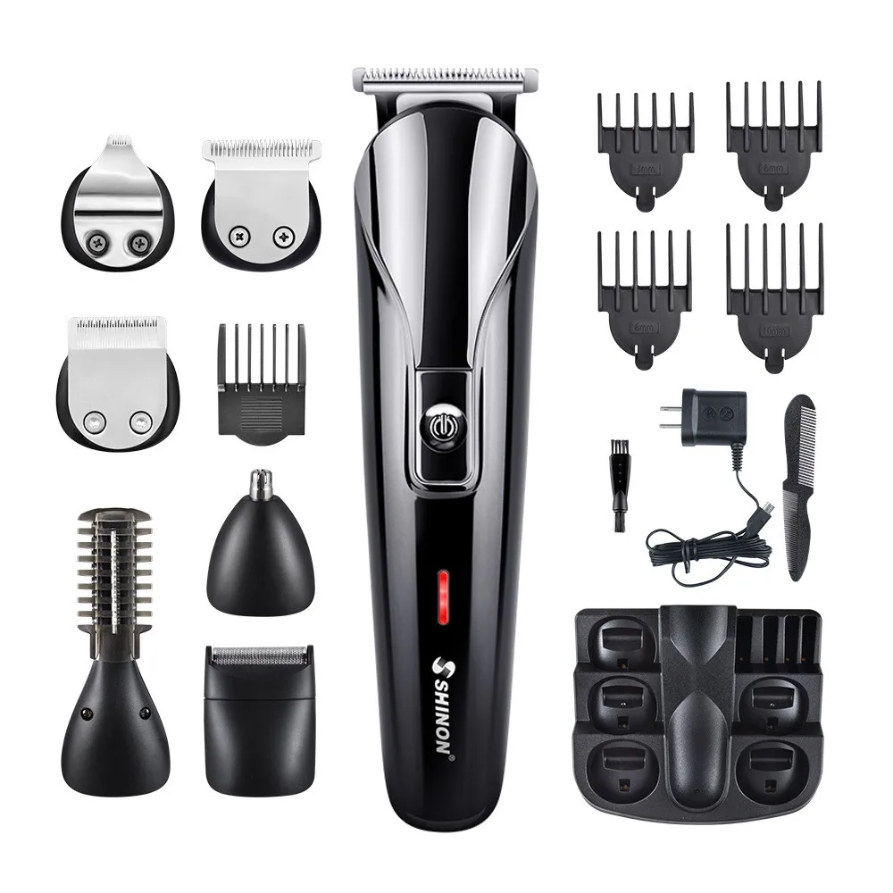 Professional Electric Hair Clipper 6 in 1 Multifunctiona Rechargeable Cutter Machine Men Trimmer Beard Remover | Бытовая техника