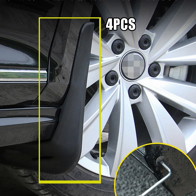 

For volkswagen Passat B8 2016-2019 4PCS CAR Front Rear Mud Flaps Mudguards Soft glue protection Modification car Accessories