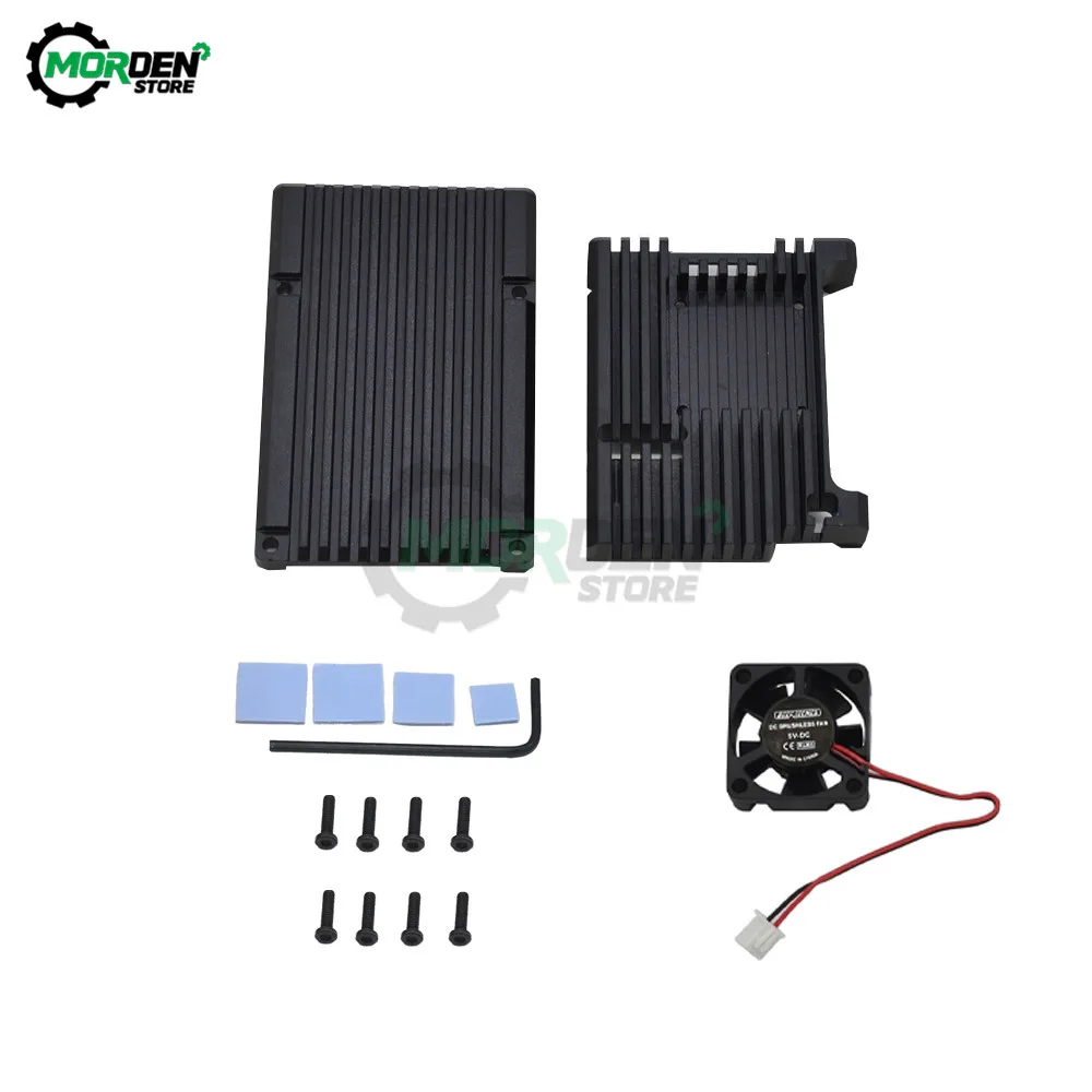 Корпус Корпуса для Raspberry Pi 4 Model B/B + CNC из алюминиевого сплава корпус с охлаждающим