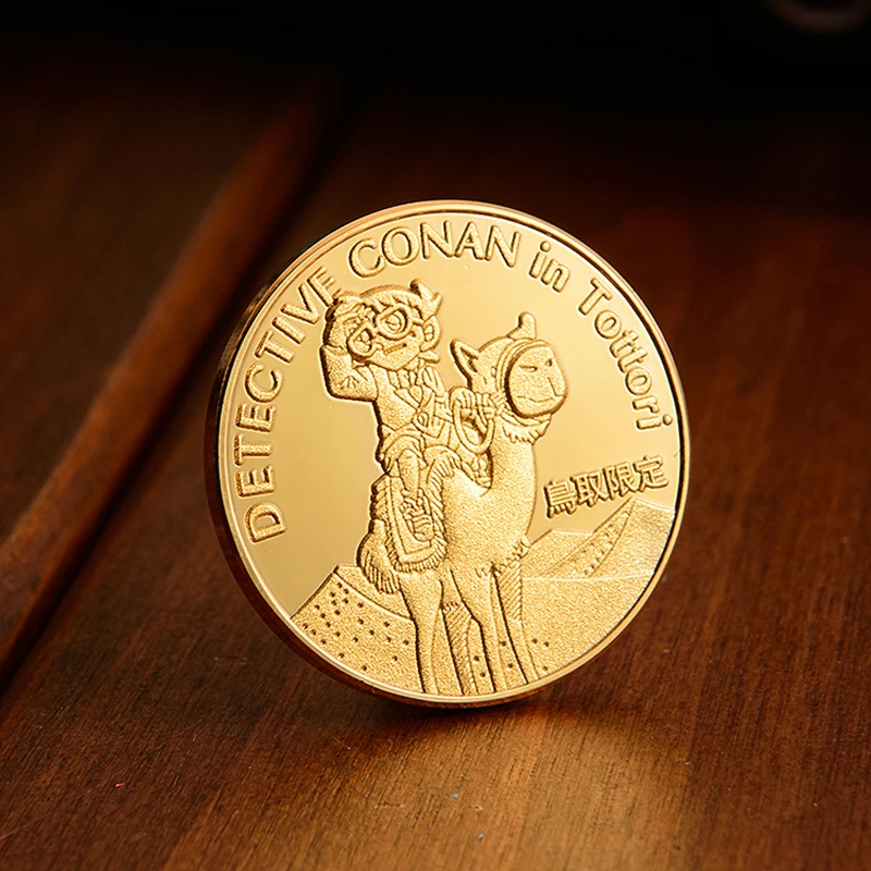Популярная Аниме Детектив Конан мультфильм металлическая монета коллекционные