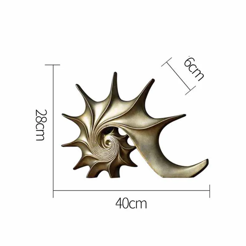 

[HHT] Creative Home Decor Marine Theme Conch Feng Shui Ornaments Home Decorations Accessories Figurine for Living Room, Bedroom
