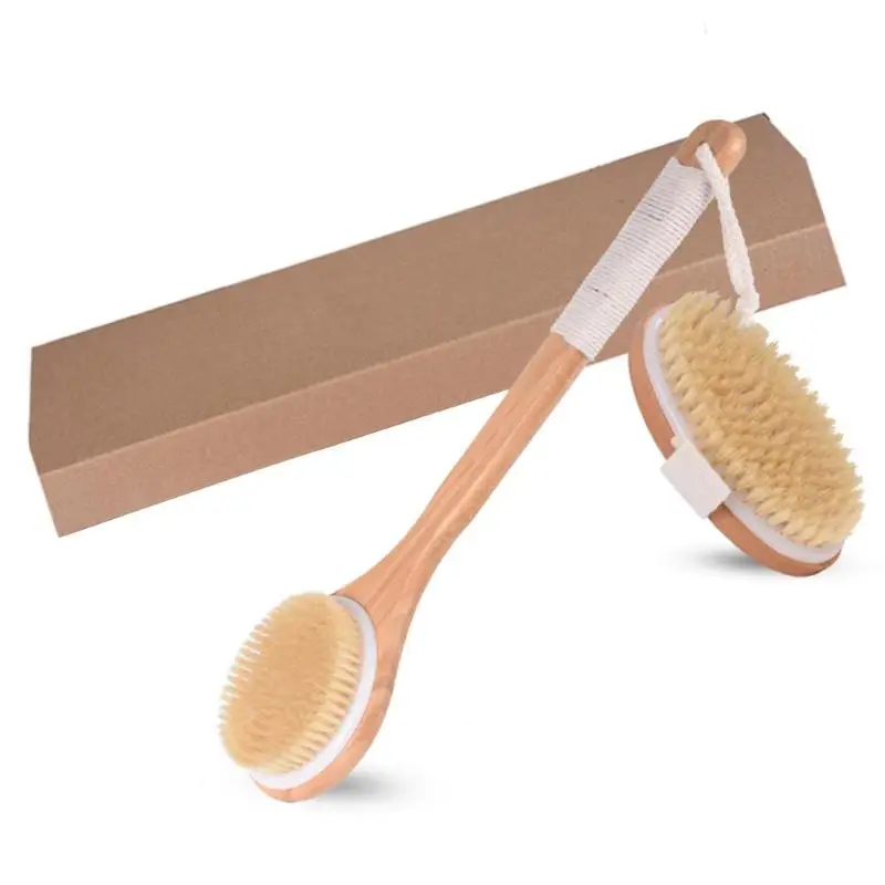 2 шт новая деревянная щетка для тела набор щетины с лотосом сухая кожа мягкая из