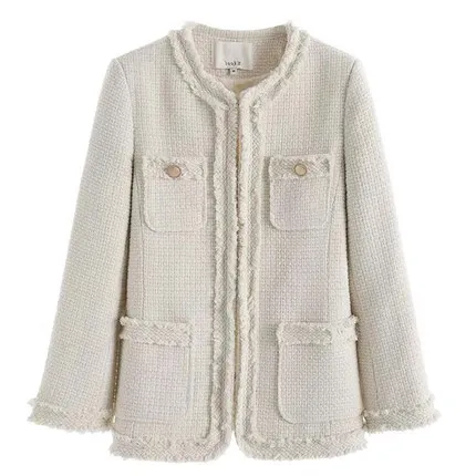 

2022 New Spring Autumn Street Ladies Short Apricot Top Jackets Coat Women's Clothing Girls Outerwear D1241