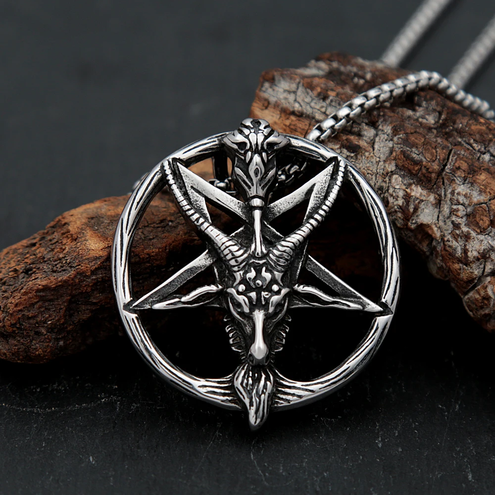 Модная Готическая подвеска в стиле ретро с черепом сатаны для мужчин панк