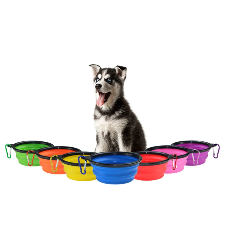 Миска для собак складная Экологически чистая силиконовая миска питомцев кошек и