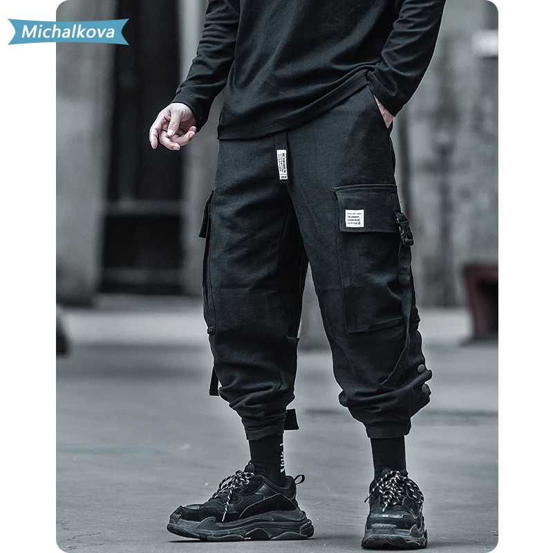 Мужские брюки-карго Harajuku Свободные тренировочные штаны в стиле хип-хоп