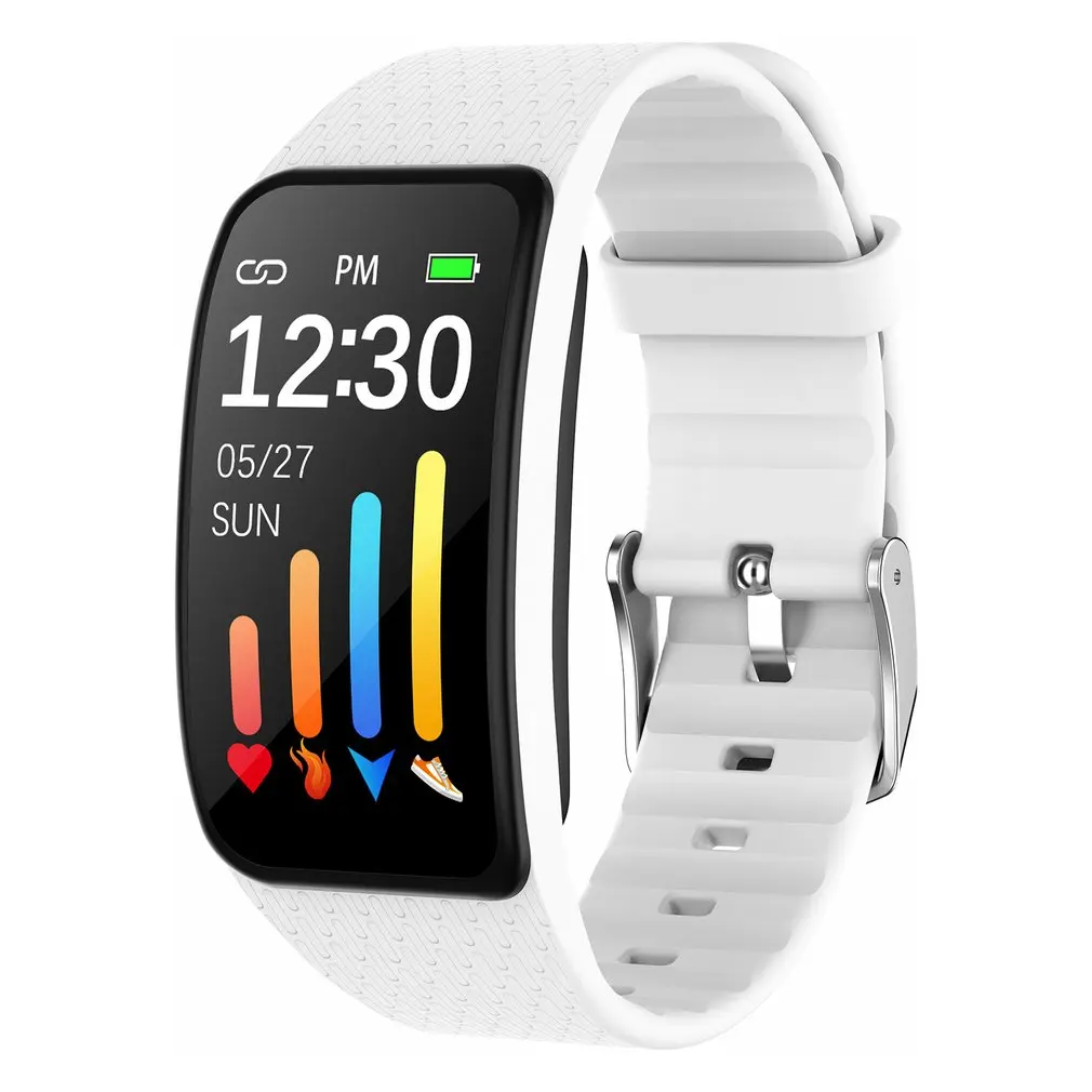 

Smart Bracelet IP67 Waterproof Body Temperature ECG Heart Rate Blood Pressure Fitness Tracker Sports Smart Band Watch