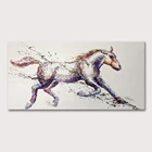 Настенная картина Mintura для гостиной, картины маслом на холсте, ручная роспись, картина с изображением скачущей лошади, животное, декор для отеля, без рамки