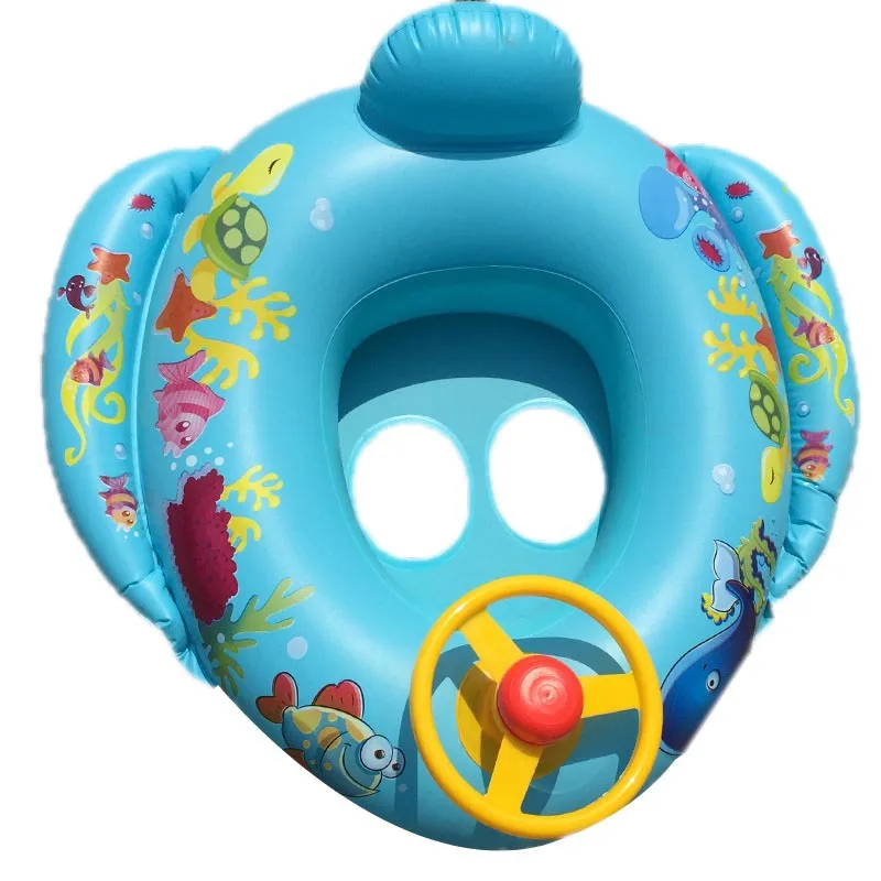 Мультяшное плавательное кольцо на руль детское надувное в форме плавающего