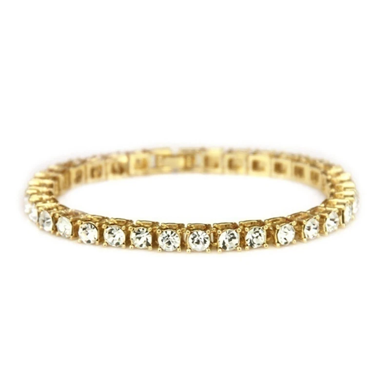 Прозрачный хрустальный Теннисный браслет для женщин и мужчин ювелирные изделия