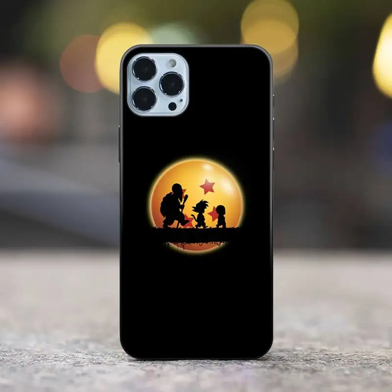 Дизайнерский чехол для телефона Dragon DBZ черный iPhone 13 12 11 Mini Pro X XR XS Max 6 6s 7 8 Plus SE с
