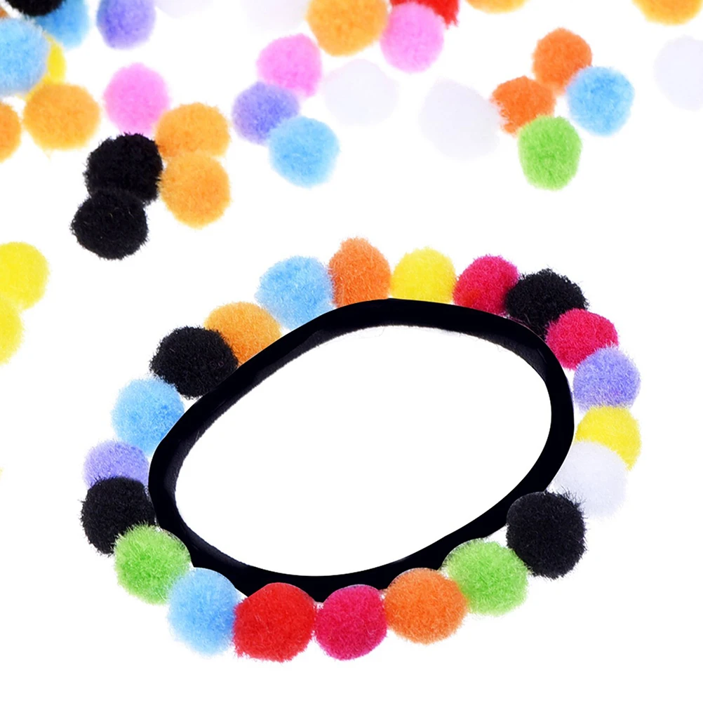 2000 шт. 10 мм Плюшевые красочные шарики с помпоном Пришивные сумки для одежды и