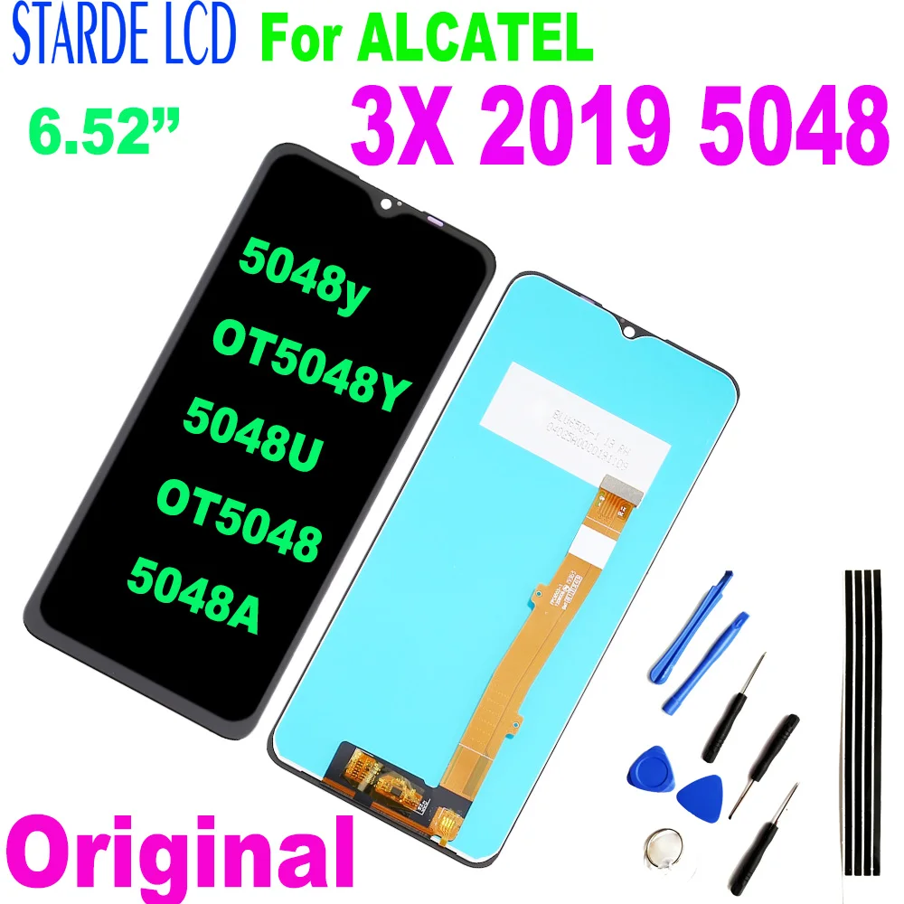 Оригинальный ЖК-дисплей 6,52 дюйма для Alcatel 3X 2019, сенсорный экран, дигитайзер в сборе для 5048 5048A 5048I 5048U 5048Y OT5048 OT5048Y