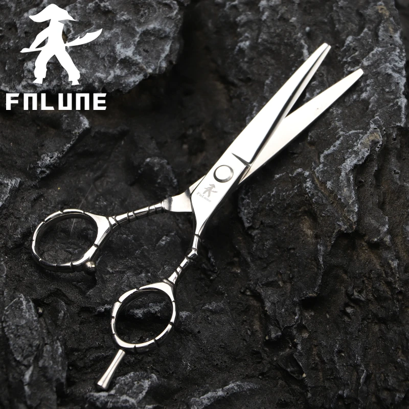 

FnLune 5.5 VG10 Professional Hair Salon Scissors Cut Barber Haircut Shear Hairdressing Scissors Bamboo Handle A-line Scissors