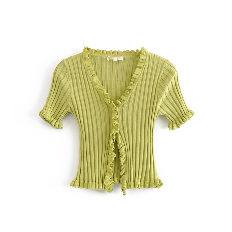SW0420GN Chu Sau beauty Autumn Winter Sweet Chic 2 Colours Knitted Sweater Women Casual V-neck Single Breasted Good Elasticity Cardigans - Цвет: SW0420GN