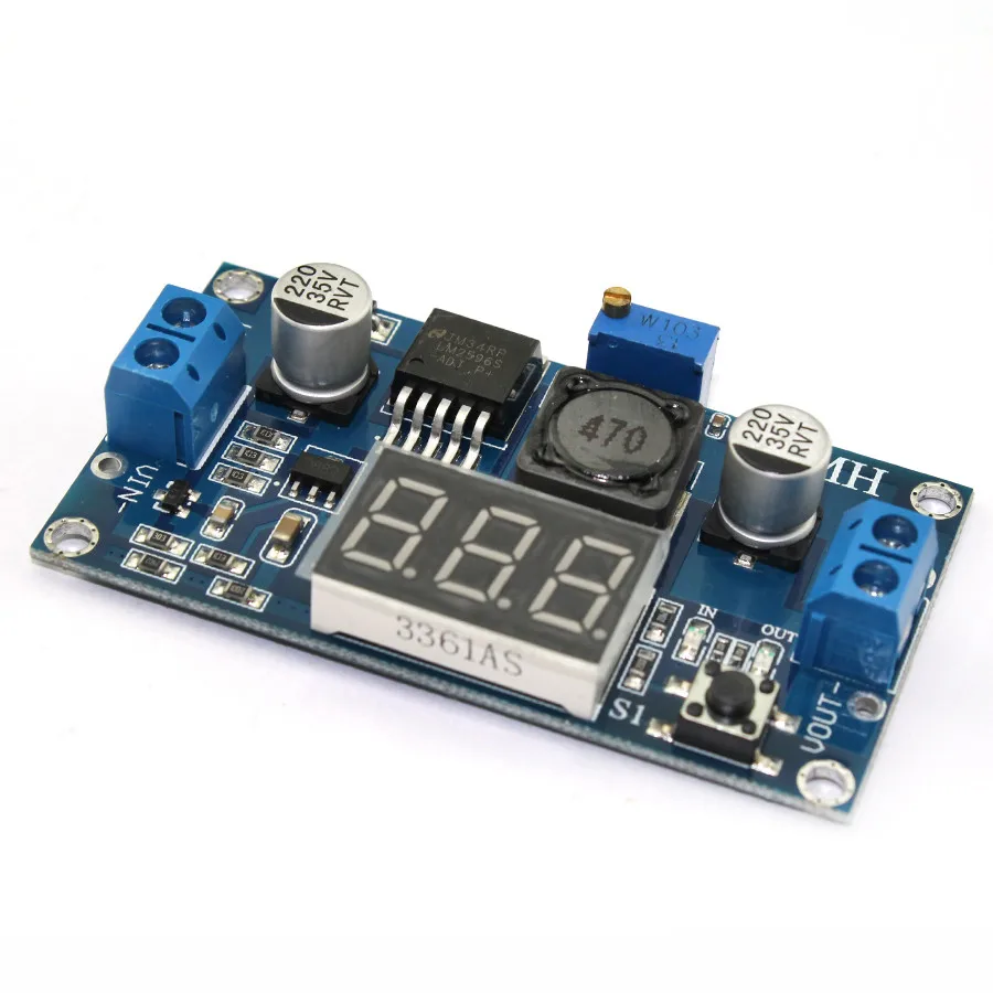 Понижающий модуль DC-DC LM2596 4 0 ~ 40 В до 1 25-37 в регулируемый регулятор напряжения