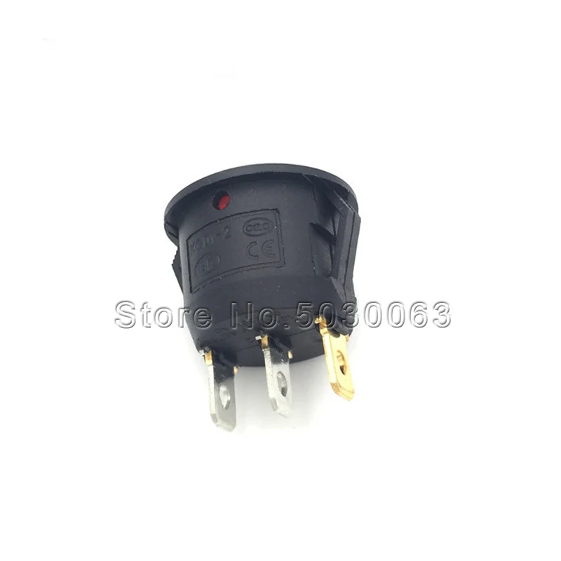 10 шт./лот круглая кнопка переключения 2 pin/3 pin gear красный/черный переключатель
