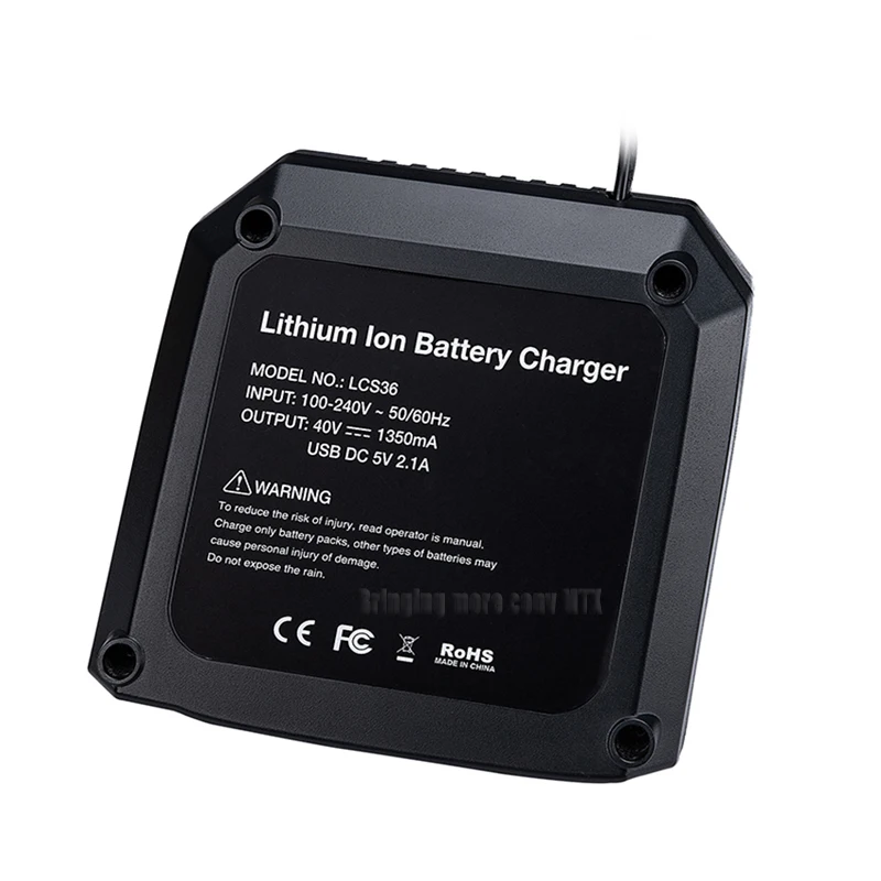 

For Black&Decker 2USB Charger 36V/40V Li-ion batteries LBXR36 LBXR2036 LBX2040 Cordless Power Tool LSW36 LST136 Battery Charging