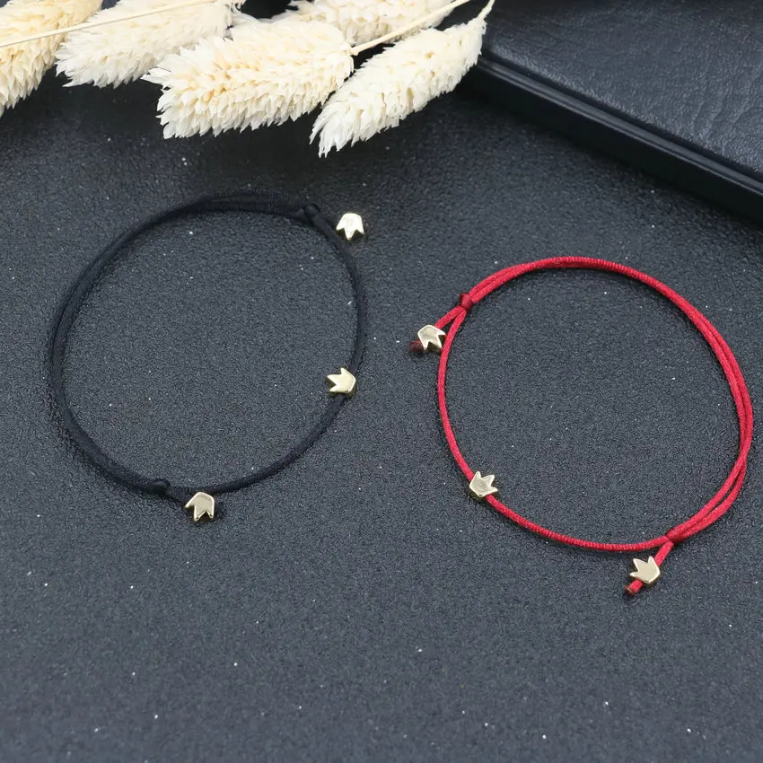 Парные браслеты золото в виде медного цветка браслет с шармом короной для