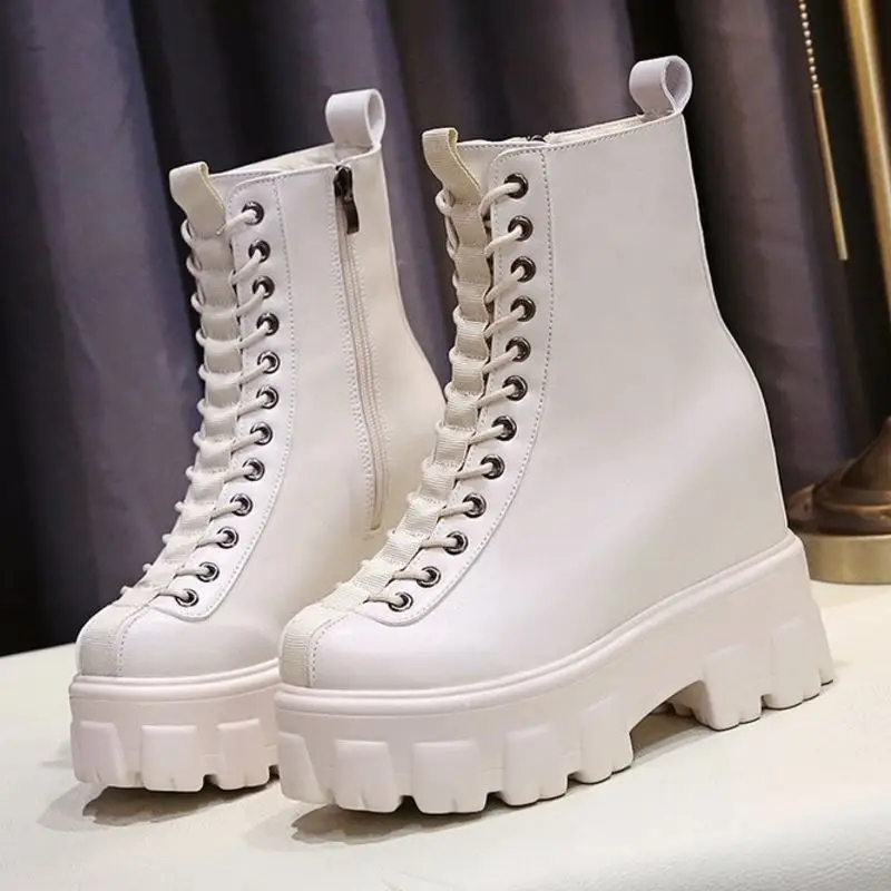 ZALAVOR/2020 пикантные женские мотоциклетные ботинки в стиле панк Зимние ботильоны на