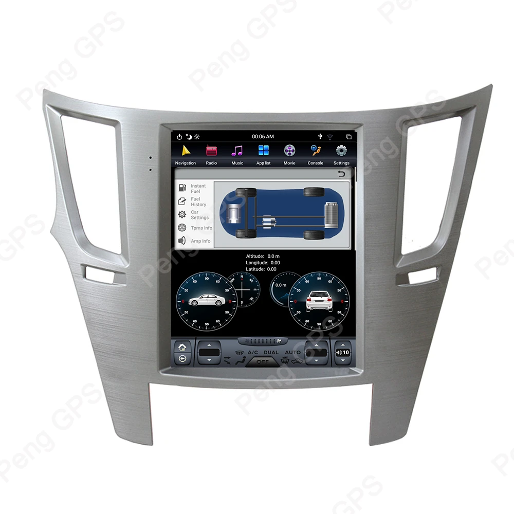 10," 6 ядер Android 8,1 Тесла вертикальный экран для Subaru Legacy Outback 2009- аудио плеер gps навигация 1920*1080 4K блок