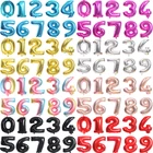 Воздушные шары из фольги, цифры 3240, 16розовые, золотые, серебряные дюйма