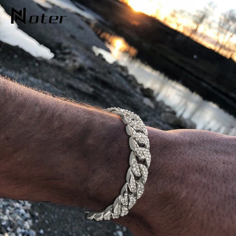 Noter мужской браслет цепь роскошная кристальная бразильская для Hombre аксессуары