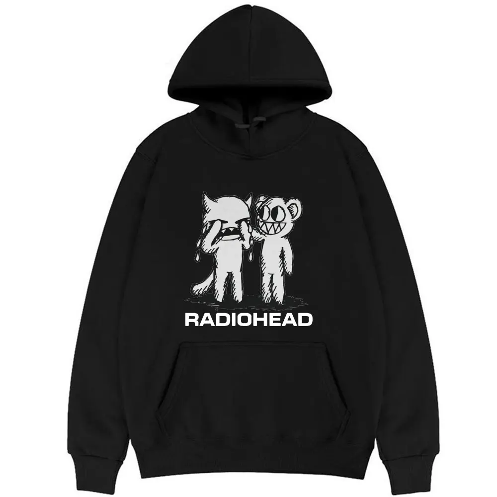 

Anime Cartoon Style Radiohead Print Hoodie Thom YorkeEnglish Rock Band Hoodies Men Women Alternative RockIndie Rock Streetwear