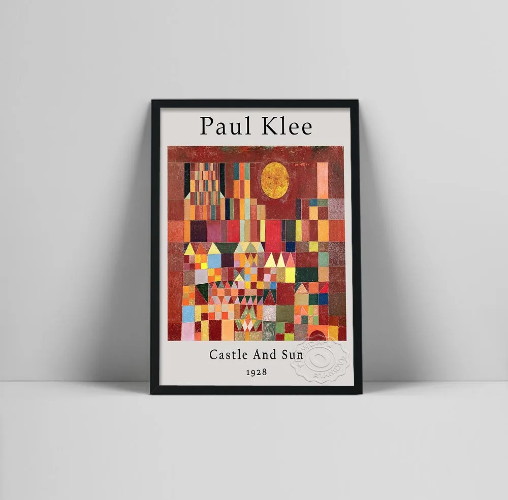 

Выставочный постер замка и солнца пол Кли, абстрактные современные украшения, Художественная печать на холсте, настенные картины для гости...