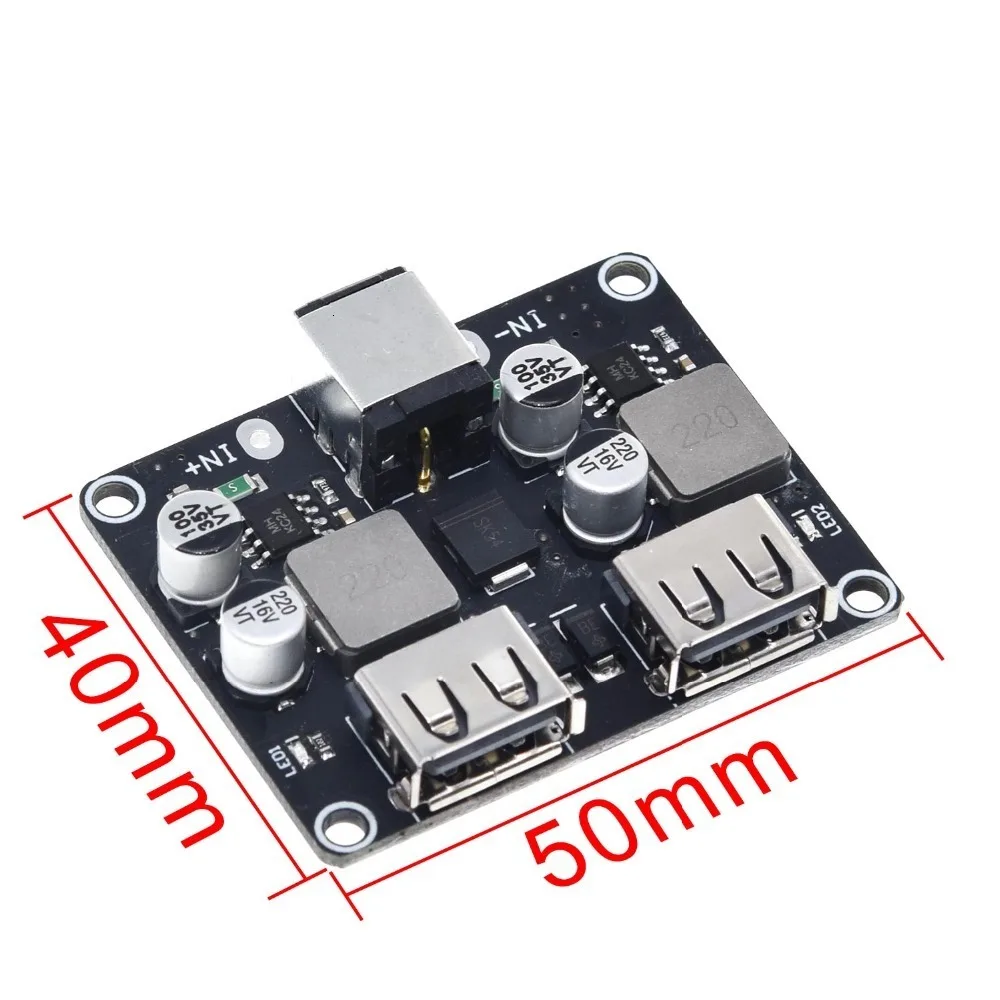 USB QC3.0 QC2.0 USB DC-DC понижающий преобразователь зарядный понижающий модуль 6-32 в 9 в 12 В 24 В для быстрого зарядного устройства печатная плата 5 В