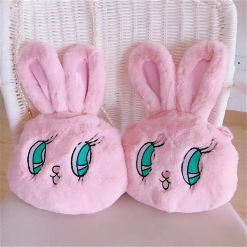 Ins recommends Japanese Anime character Peripheral cute girl Bunny bag plush rabbit head pearl chain | Игрушки и хобби