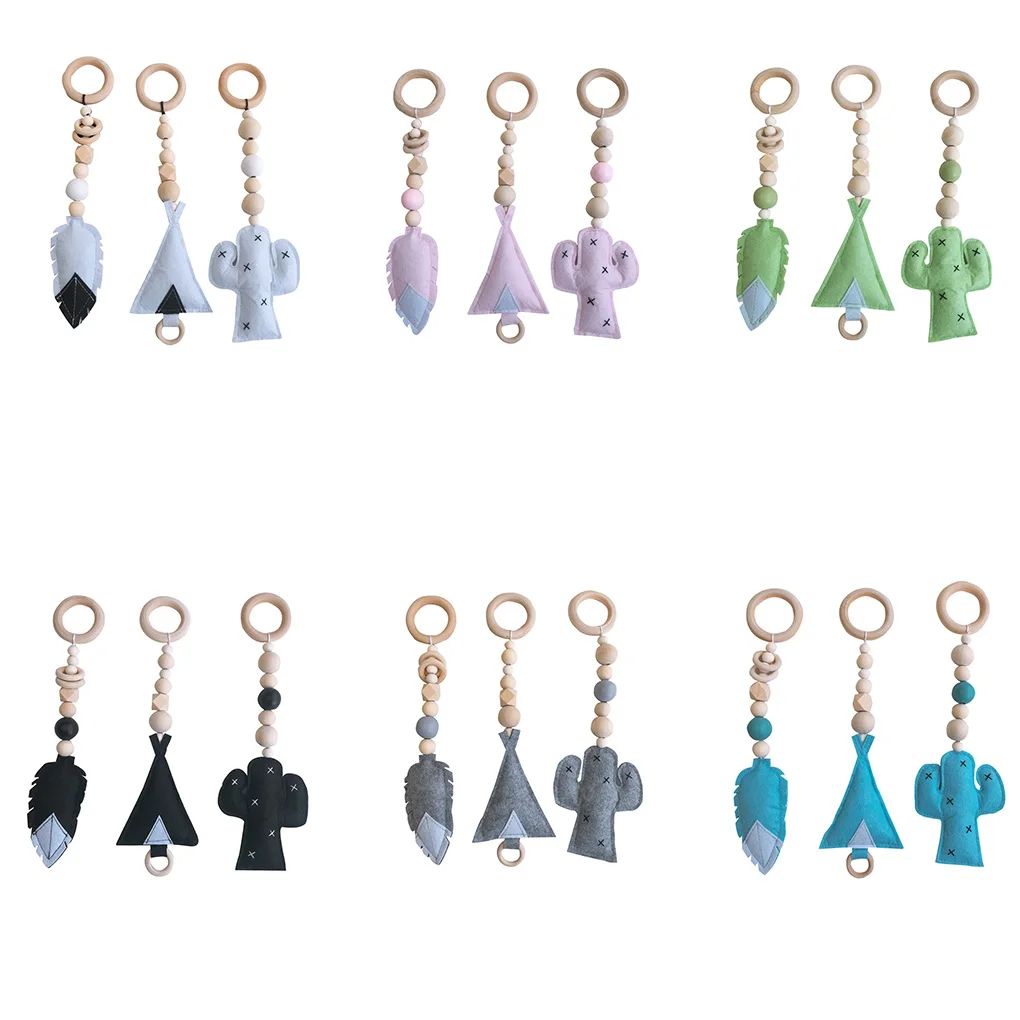 Деревянная погремушка в скандинавском стиле 3 шт./компл. | Игрушки и хобби