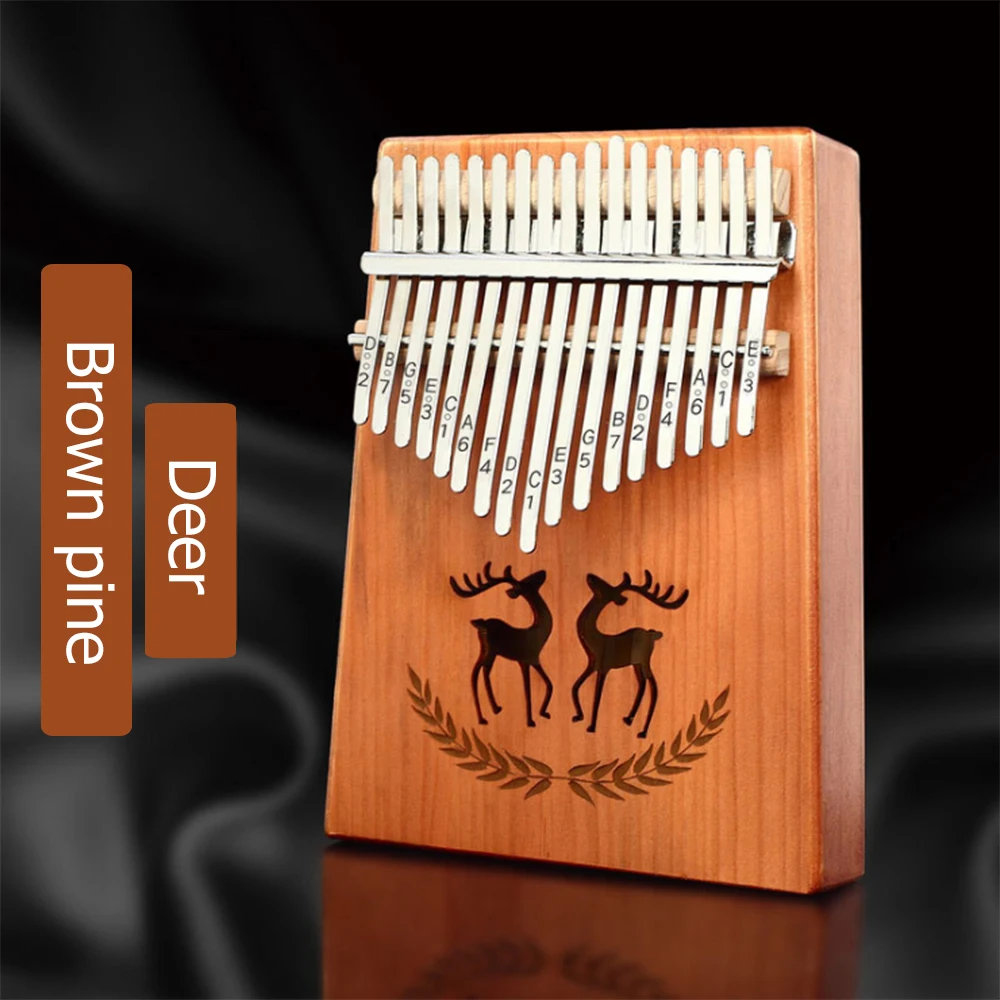 17-клавишным Kalimba игрушечное пианино finger фортепиано музыкальный инструмент в африканском стиле однотонные сосна с сердцем персикового цвета с книги для изучения для тюнинга