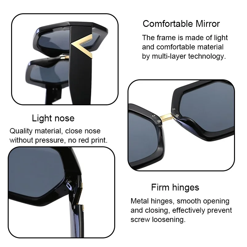 

2021 Trend Women's Sunglasses Luxury Square Ladies Fashion Glasses Classic Retro Sun Glasses Women Sexy Eyewear Shades