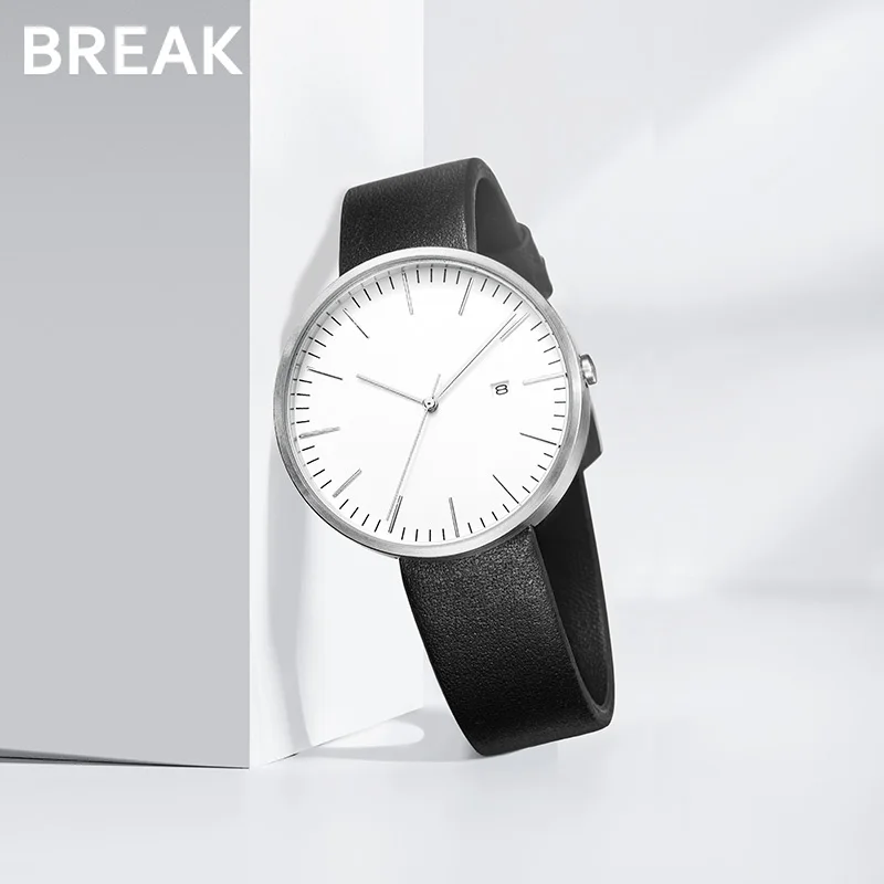Мужские и женские кварцевые часы BREAK 2019 из нержавеющей стали с ремешком