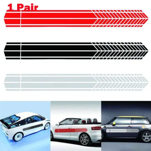 

Car Sticker Cool Stripe Style Waterproof and Wear-Resistant Practical Multifunctional Body Side Sticker