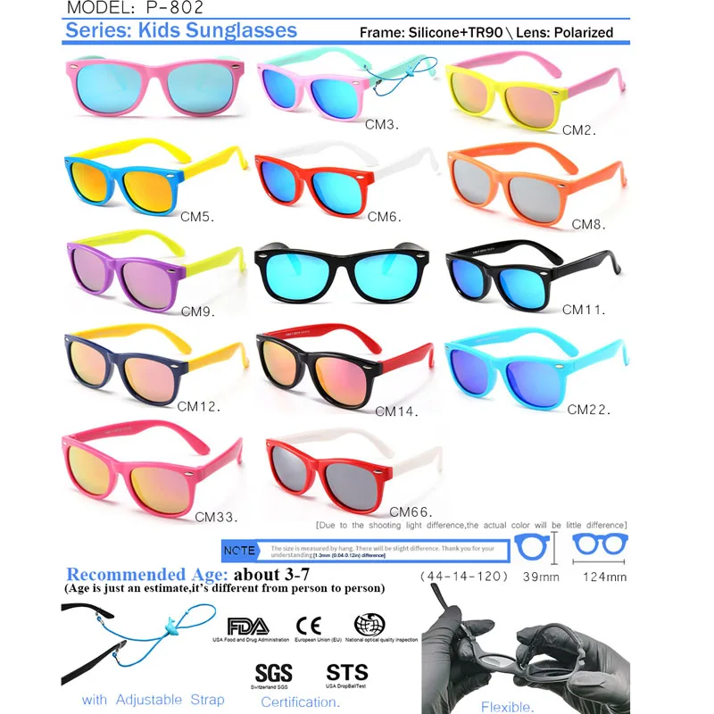 IVSTA детские солнцезащитные очки с веревкой для мальчиков 3-7 зеркальные линзы