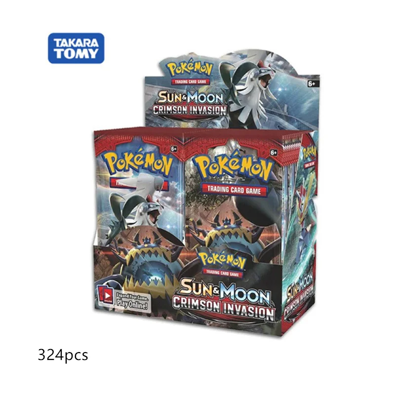 324pcsbox pokemon english spanish cards box sun moon evolution booster box chilling reign pokémon shinny game card toys free global shipping