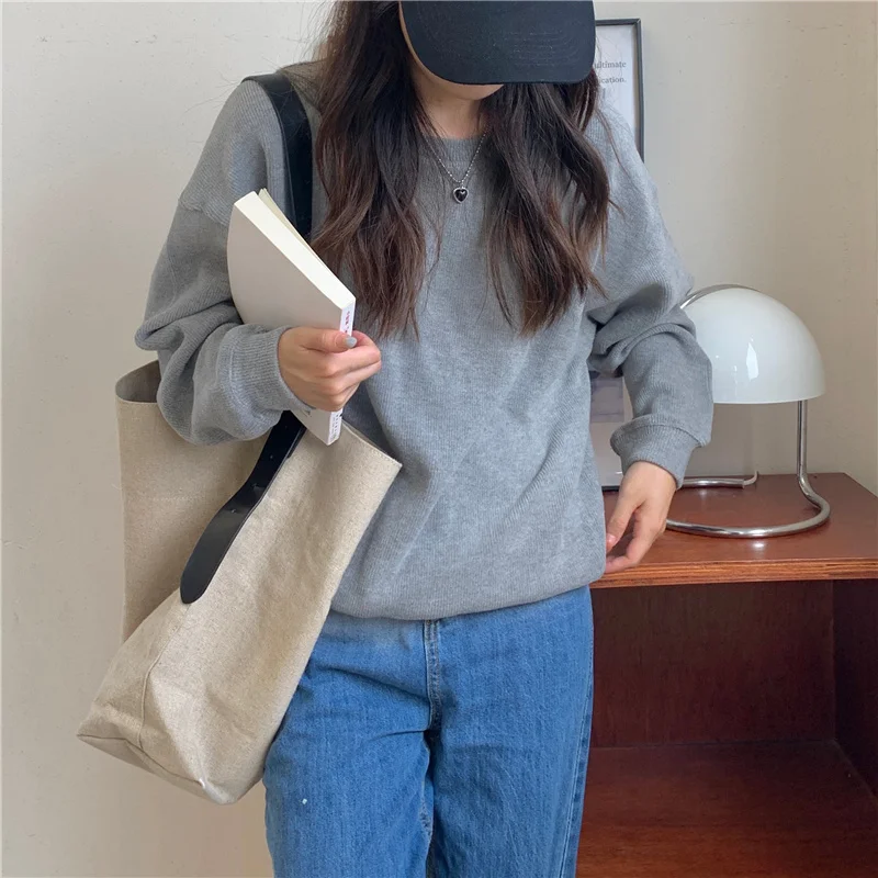 

Женский бархатный свитер в полоску, утепленный свитер в Корейском стиле для осени и зимы