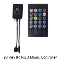 new 20 keys music voice sensor controller sound ir remote control for 5050 2835 3528 rgb led strip high quality